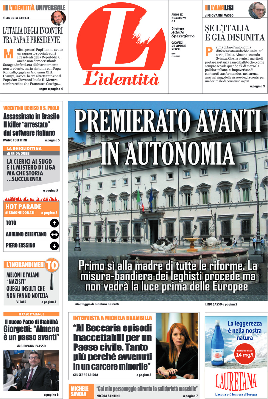 Prima-pagina-identita-edizione-di-oggi-25-04-2024