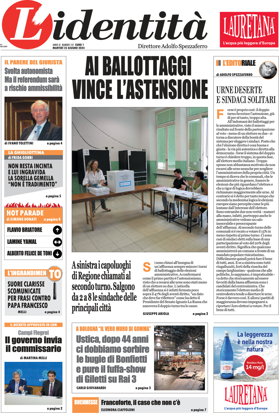 Prima-pagina-identita-edizione-di-oggi-25-06-2024