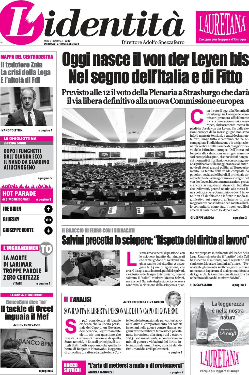 Prima-pagina-identita-edizione-di-oggi-27-11-2024