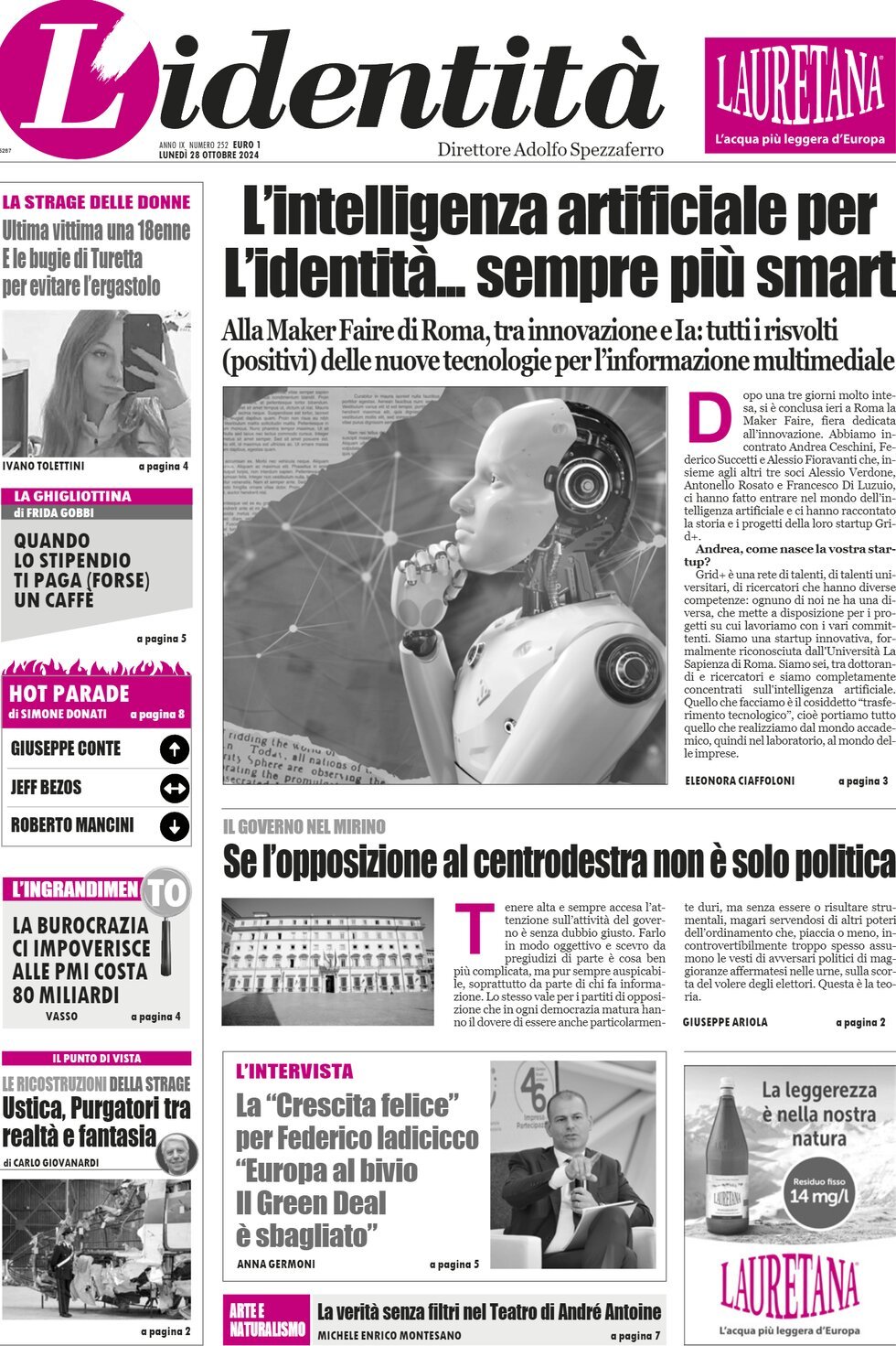 Prima-pagina-identita-edizione-di-oggi-28-10-2024