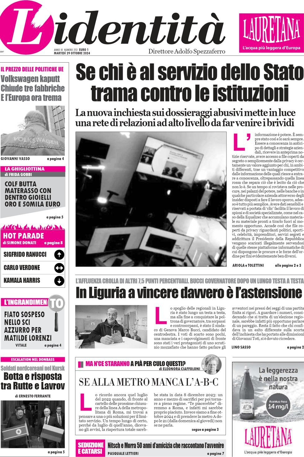 Prima-pagina-identita-edizione-di-oggi-29-10-2024