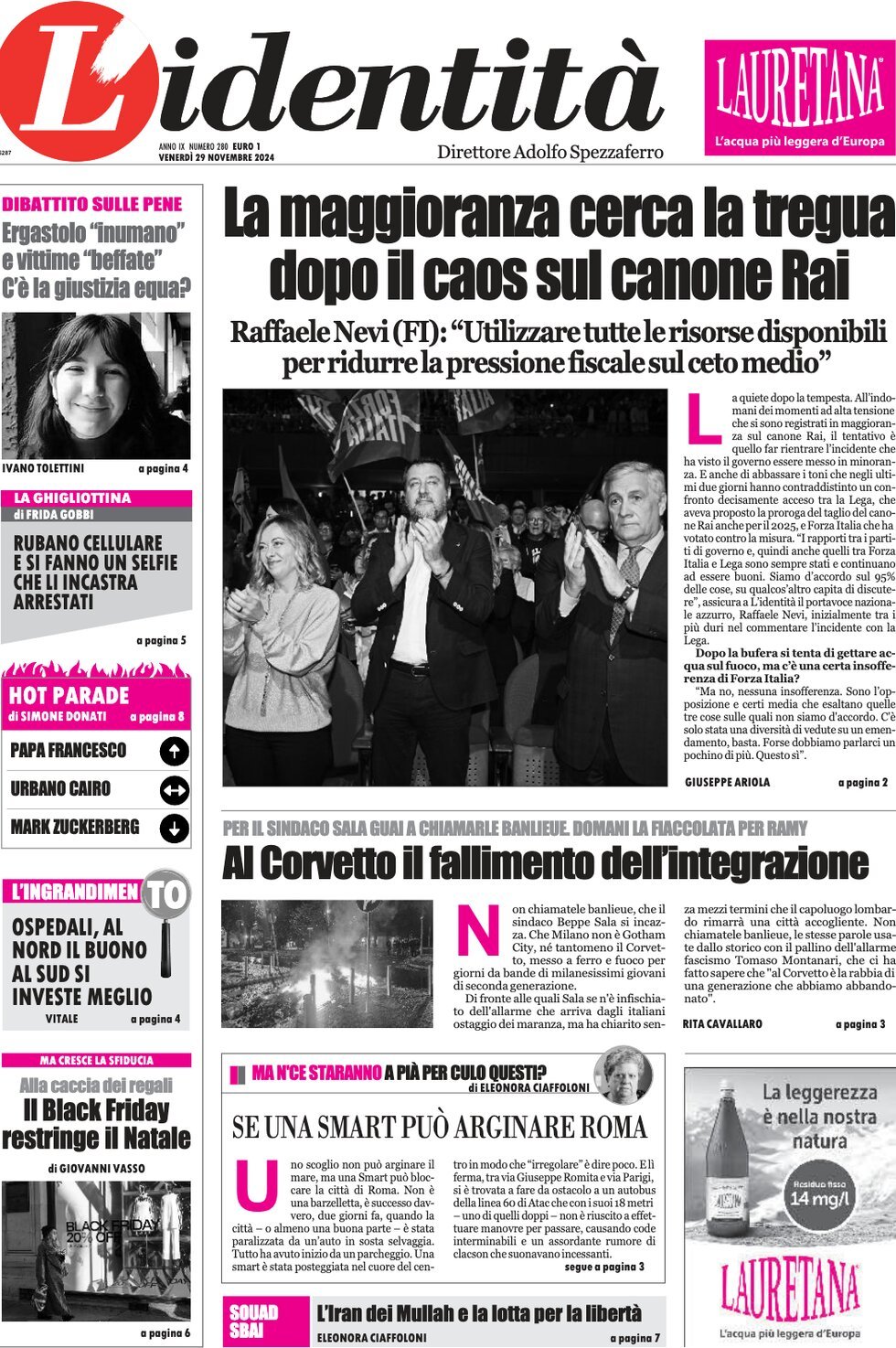 Prima-pagina-identita-edizione-di-oggi-29-11-2024