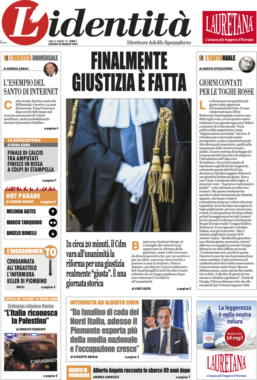 Prima-pagina-identita-edizione-di-oggi-30-05-2024