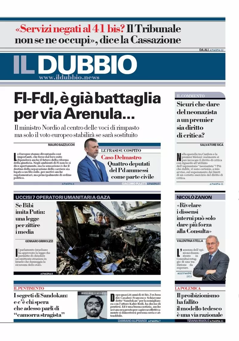 Prima-pagina-il-dubbio-oggi-edizione-di-oggi-03-04-2024