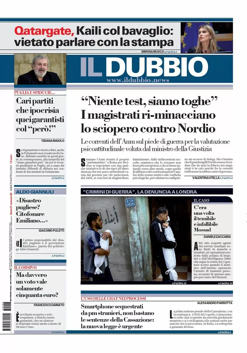 Prima-pagina-il-dubbio-oggi-edizione-di-oggi-06-04-2024