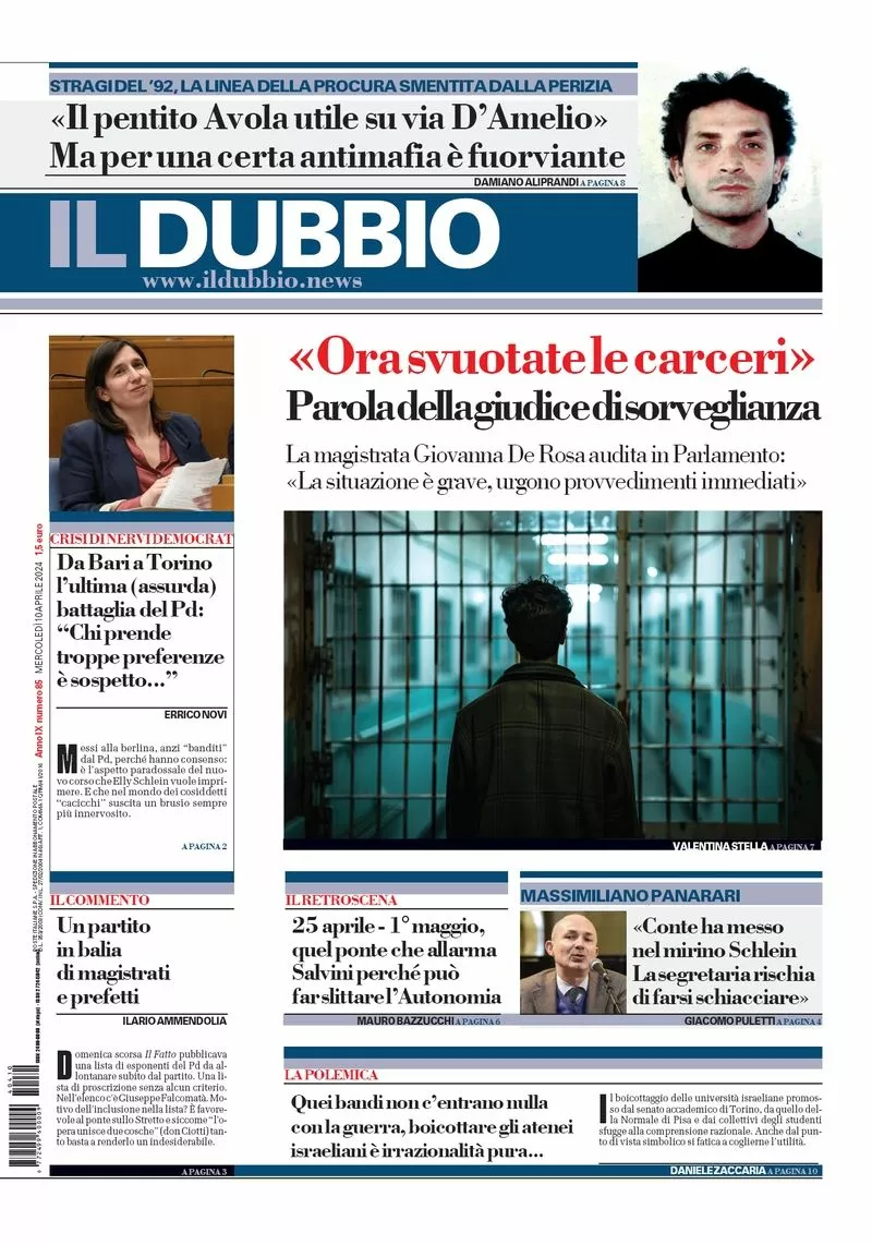 Prima-pagina-il-dubbio-oggi-edizione-di-oggi-10-04-2024