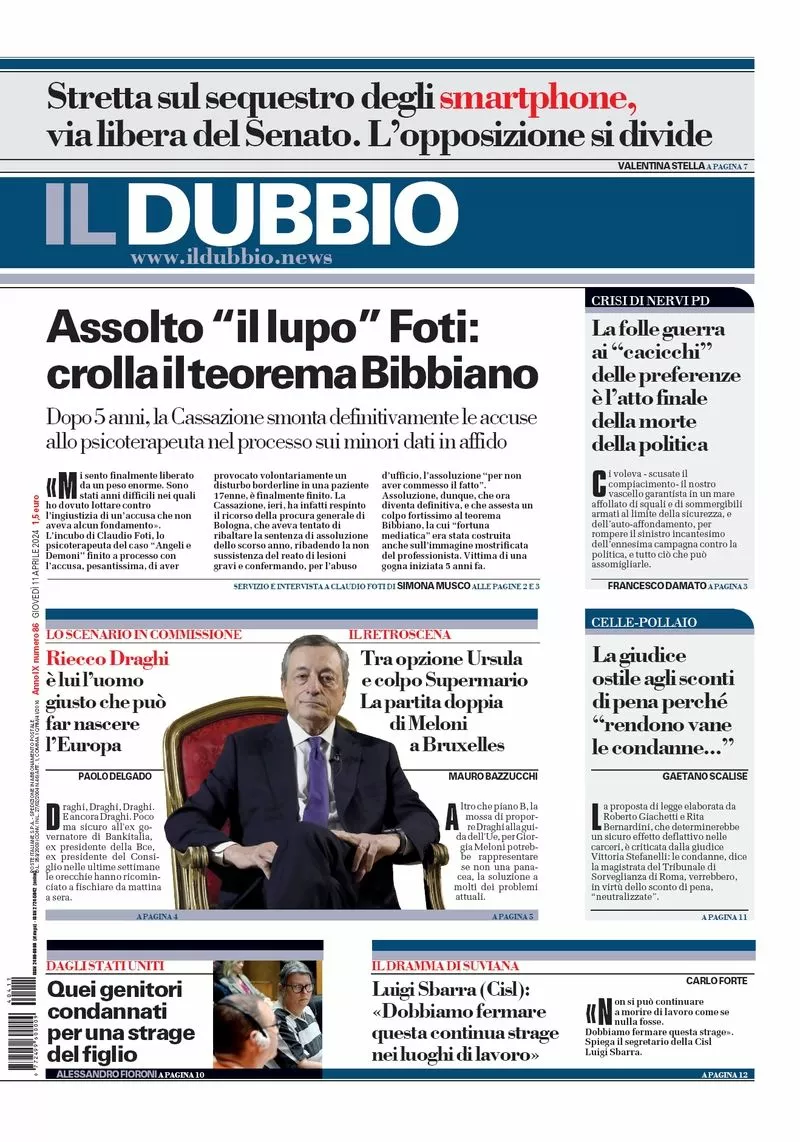 Prima-pagina-il-dubbio-oggi-edizione-di-oggi-11-04-2024