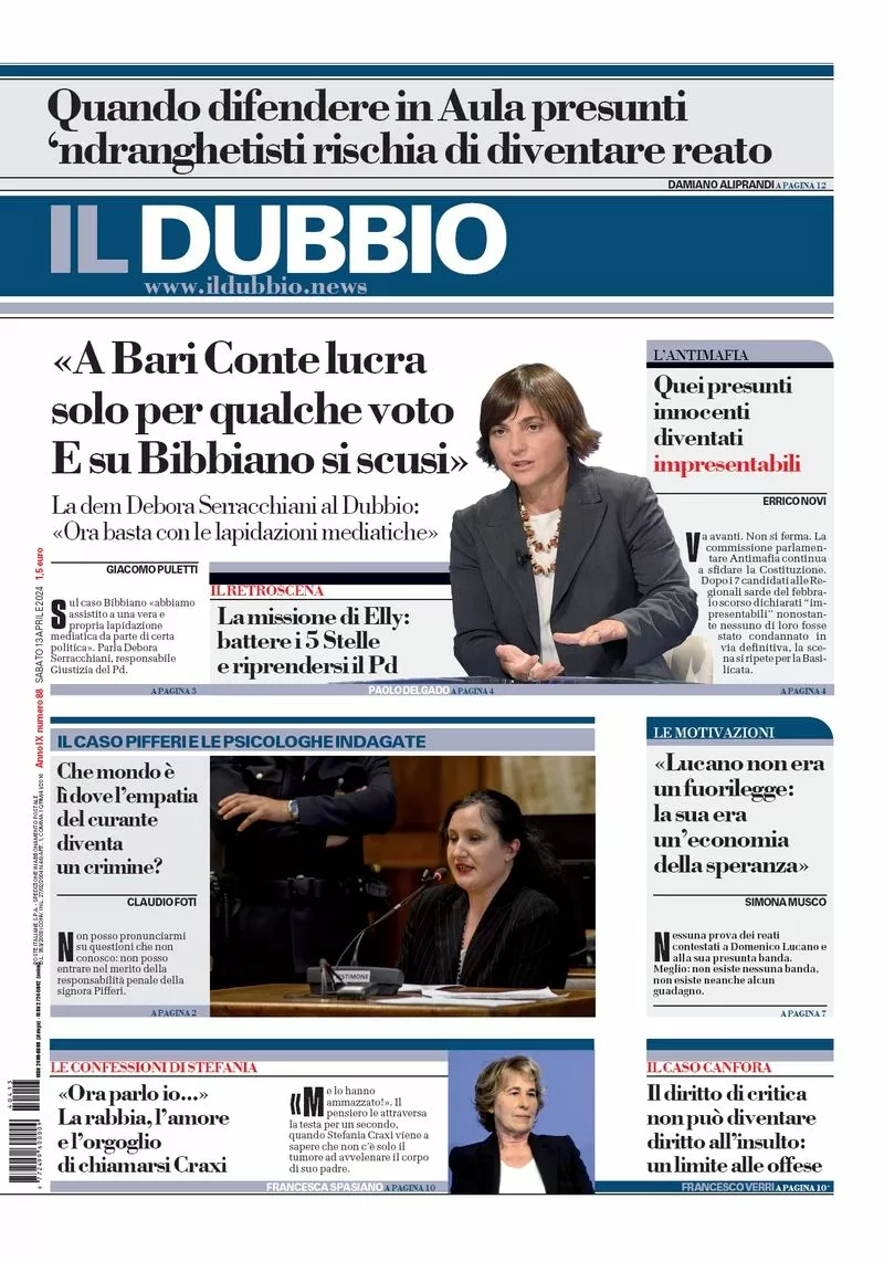 Prima-pagina-il-dubbio-oggi-edizione-di-oggi-13-04-2024