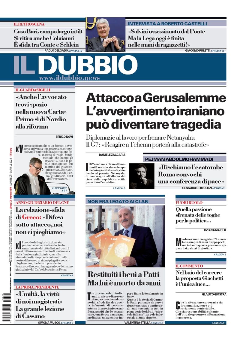 Prima-pagina-il-dubbio-oggi-edizione-di-oggi-16-04-2024