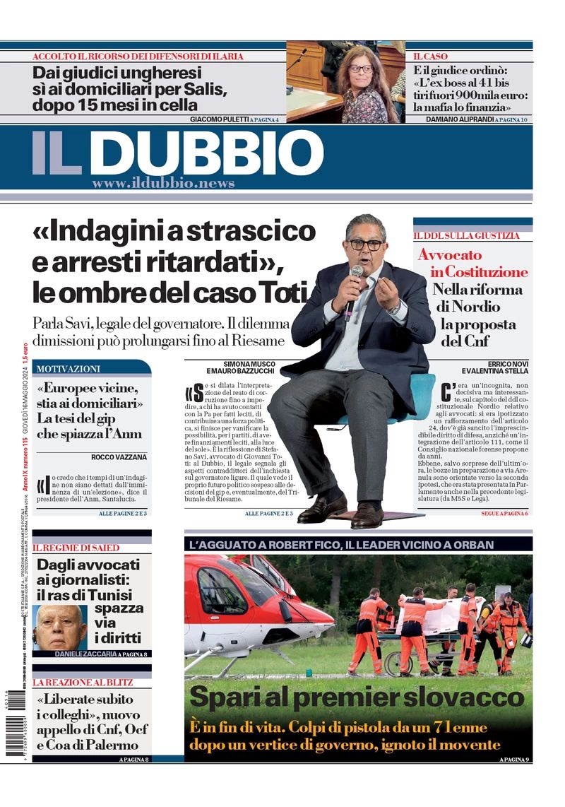 Prima-pagina-il-dubbio-oggi-edizione-di-oggi-16-05-2024