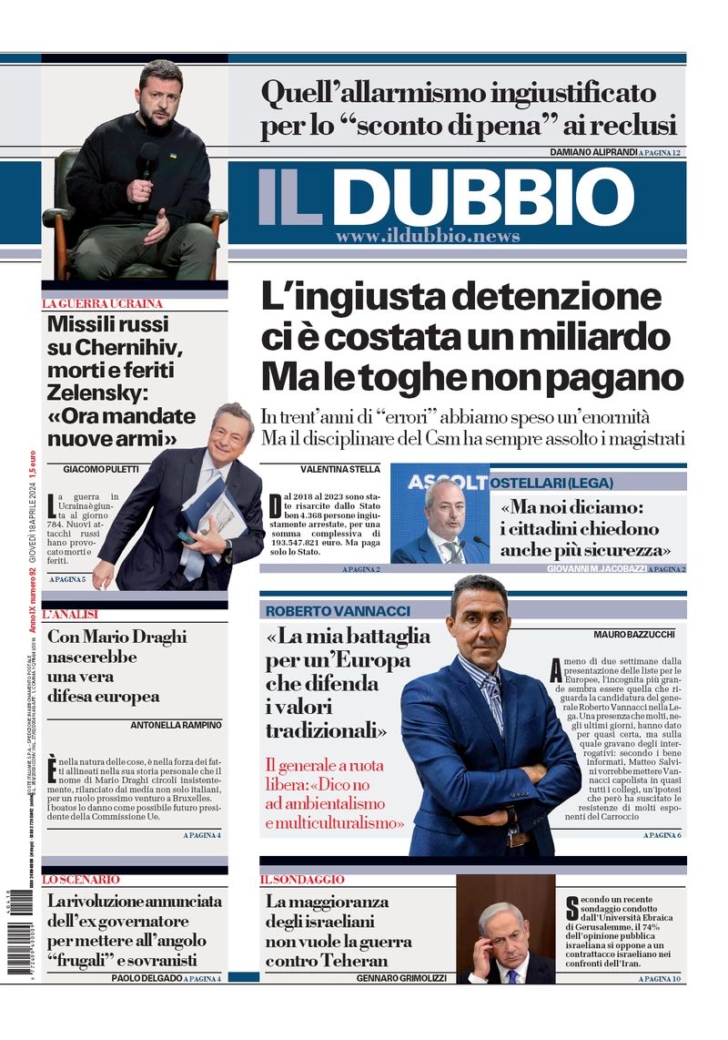 Prima-pagina-il-dubbio-oggi-edizione-di-oggi-18-04-2024