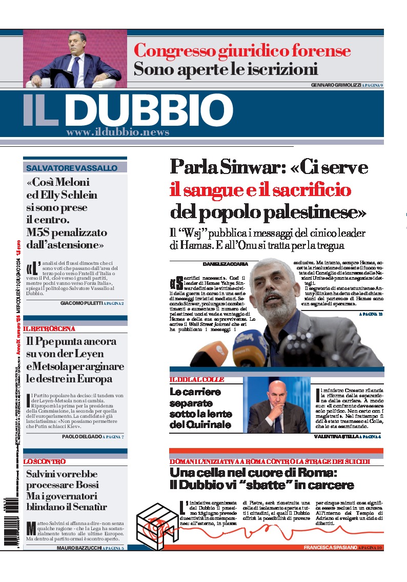 Prima-pagina-il-dubbio-oggi-edizione-di-oggi-20240612