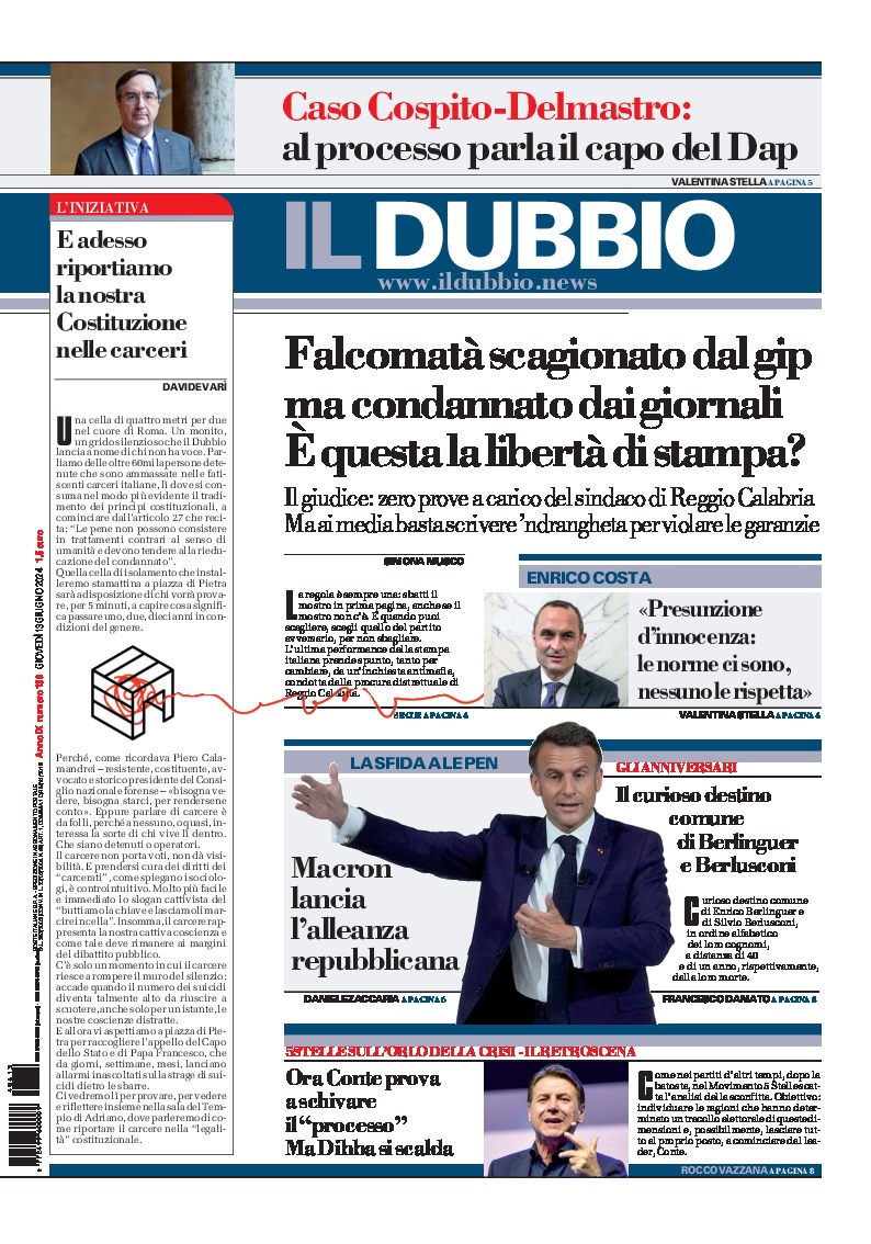 Prima-pagina-il-dubbio-oggi-edizione-di-oggi-20240613