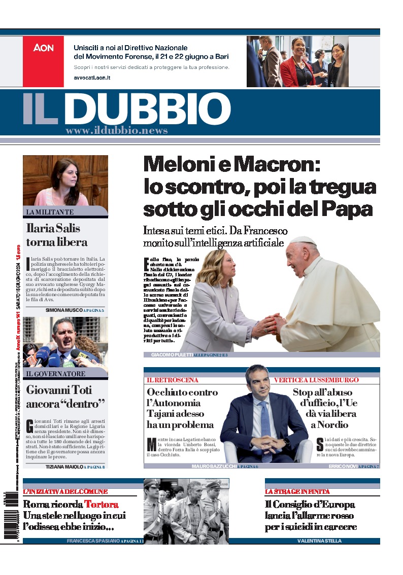 Prima-pagina-il-dubbio-oggi-edizione-di-oggi-20240615