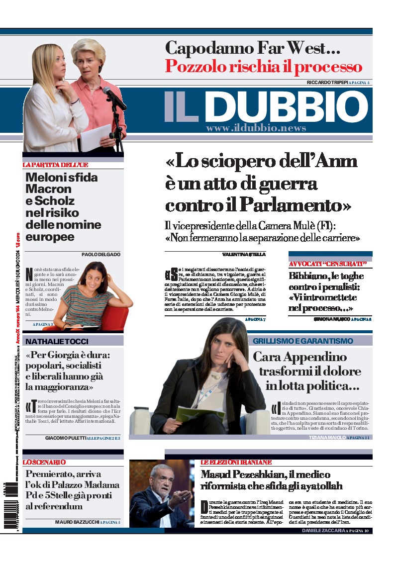 Prima-pagina-il-dubbio-oggi-edizione-di-oggi-20240619