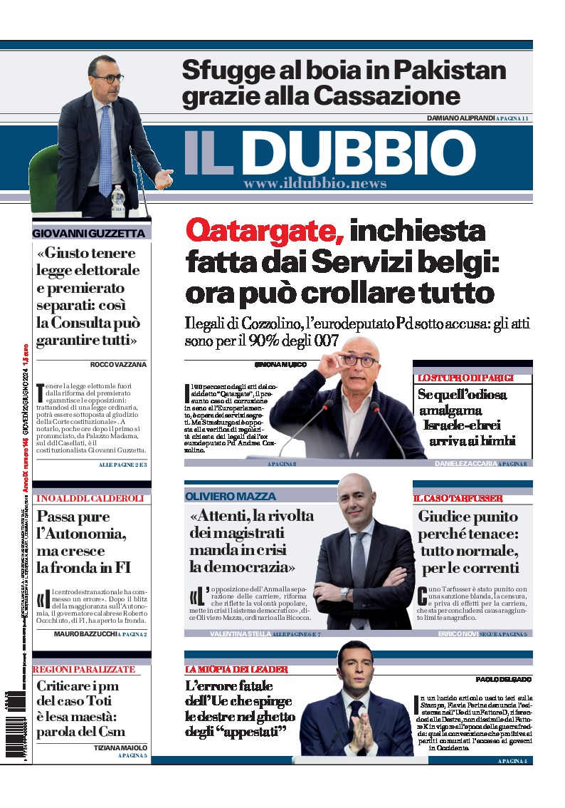 Prima-pagina-il-dubbio-oggi-edizione-di-oggi-20240620