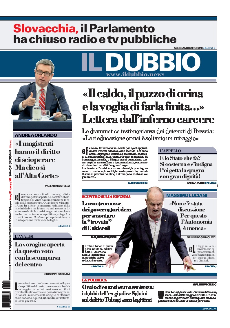 Prima-pagina-il-dubbio-oggi-edizione-di-oggi-20240622