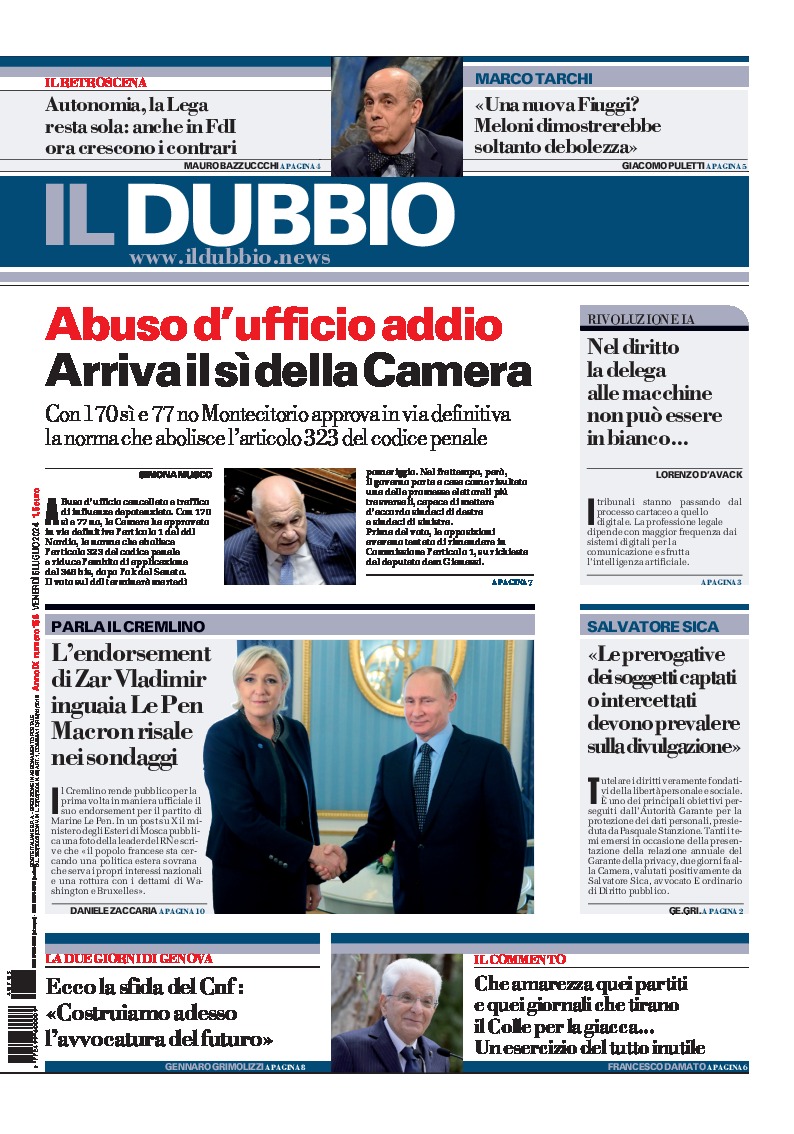 Prima-pagina-il-dubbio-oggi-edizione-di-oggi-20240705