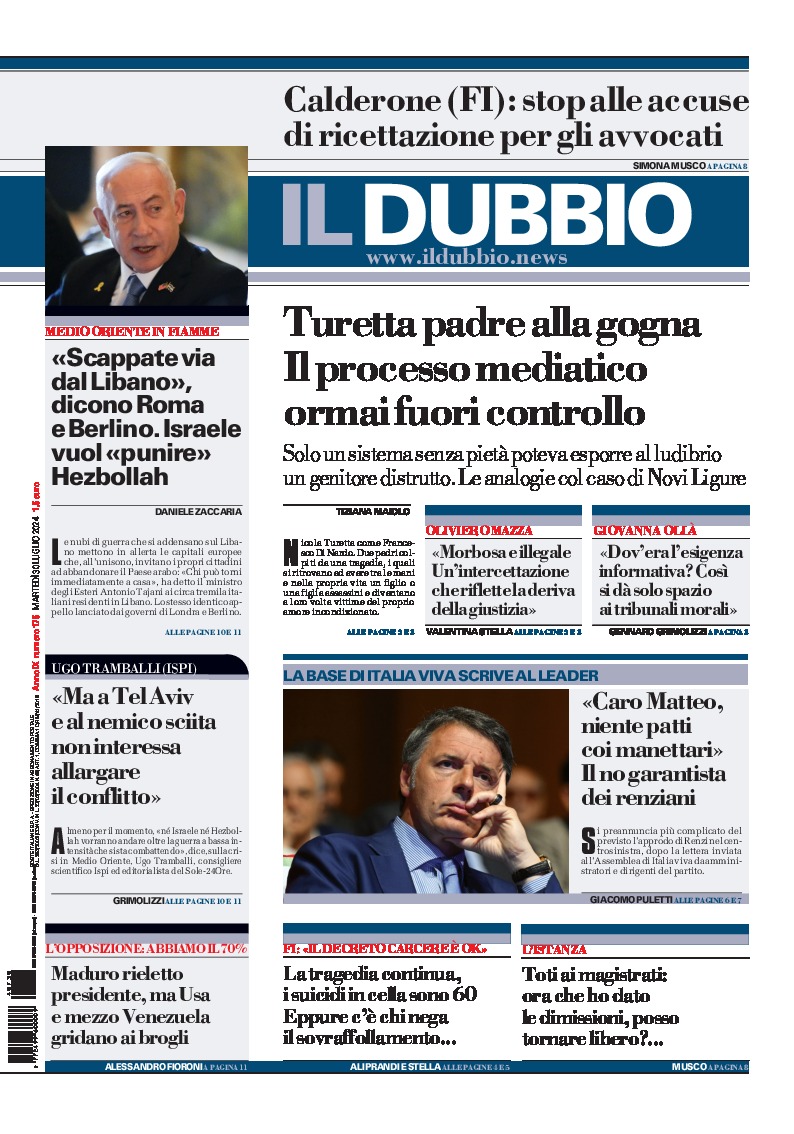 Prima-pagina-il-dubbio-oggi-edizione-di-oggi-20240730