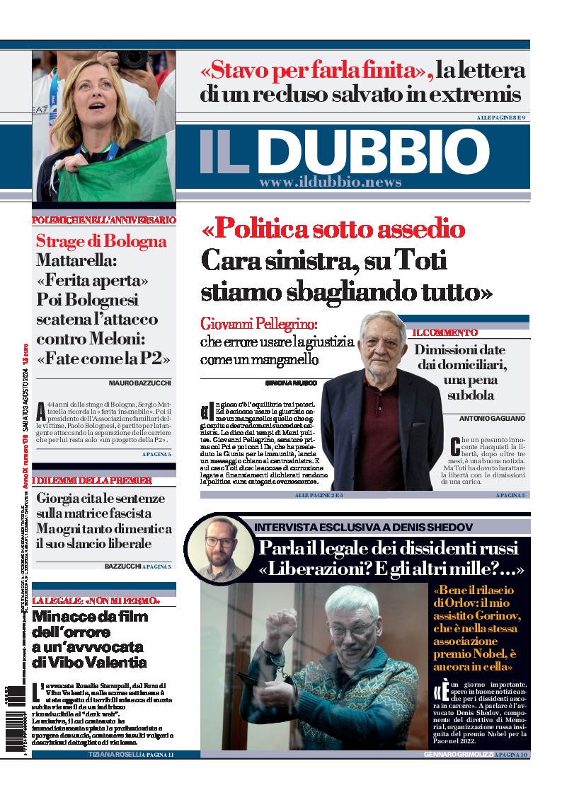 Prima-pagina-il-dubbio-oggi-edizione-di-oggi-20240803