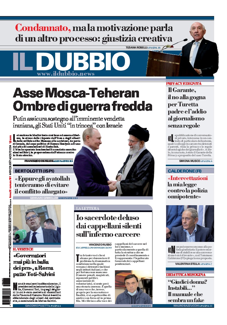 Prima-pagina-il-dubbio-oggi-edizione-di-oggi-20240807