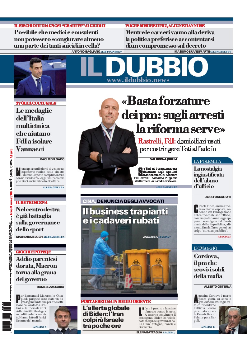 Prima-pagina-il-dubbio-oggi-edizione-di-oggi-20240813