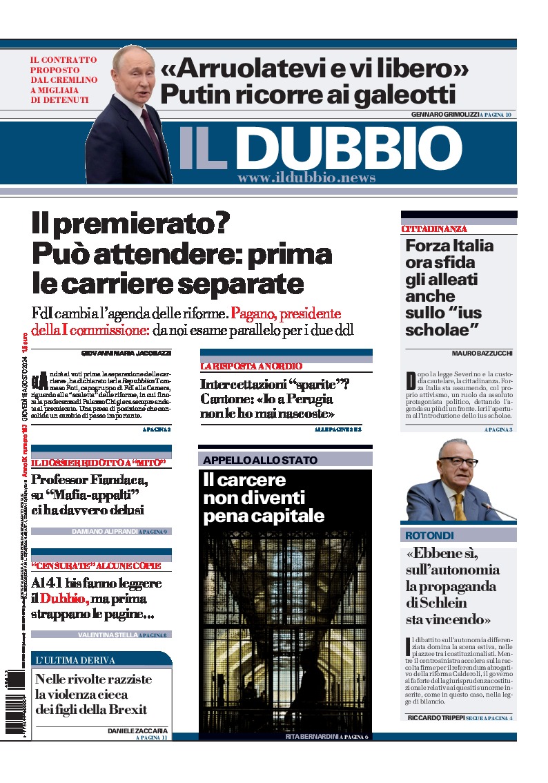 Prima-pagina-il-dubbio-oggi-edizione-di-oggi-20240815