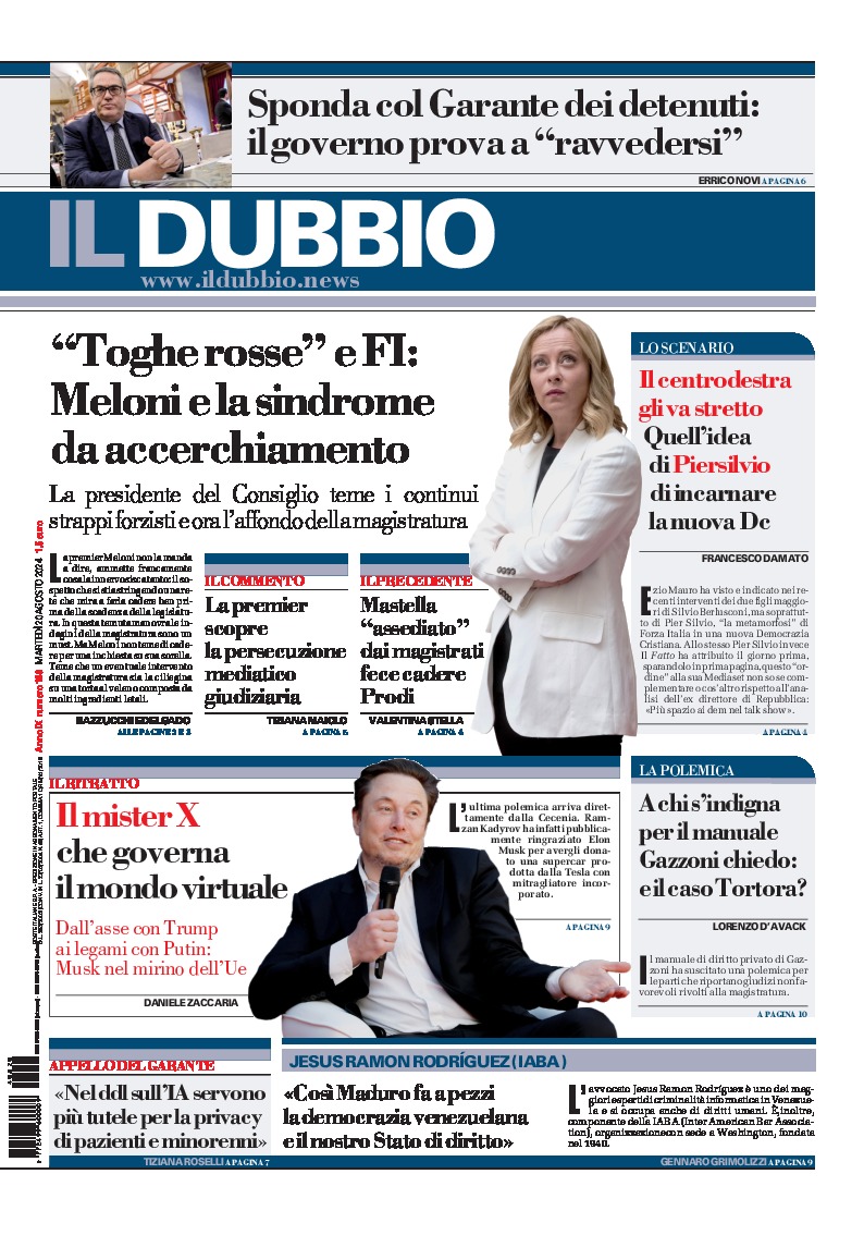 Prima-pagina-il-dubbio-oggi-edizione-di-oggi-20240820