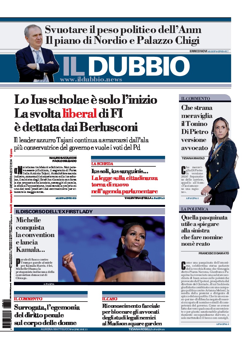 Prima-pagina-il-dubbio-oggi-edizione-di-oggi-20240822