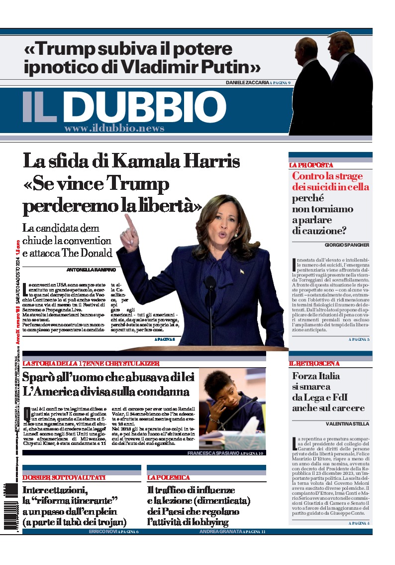 Prima-pagina-il-dubbio-oggi-edizione-di-oggi-20240824