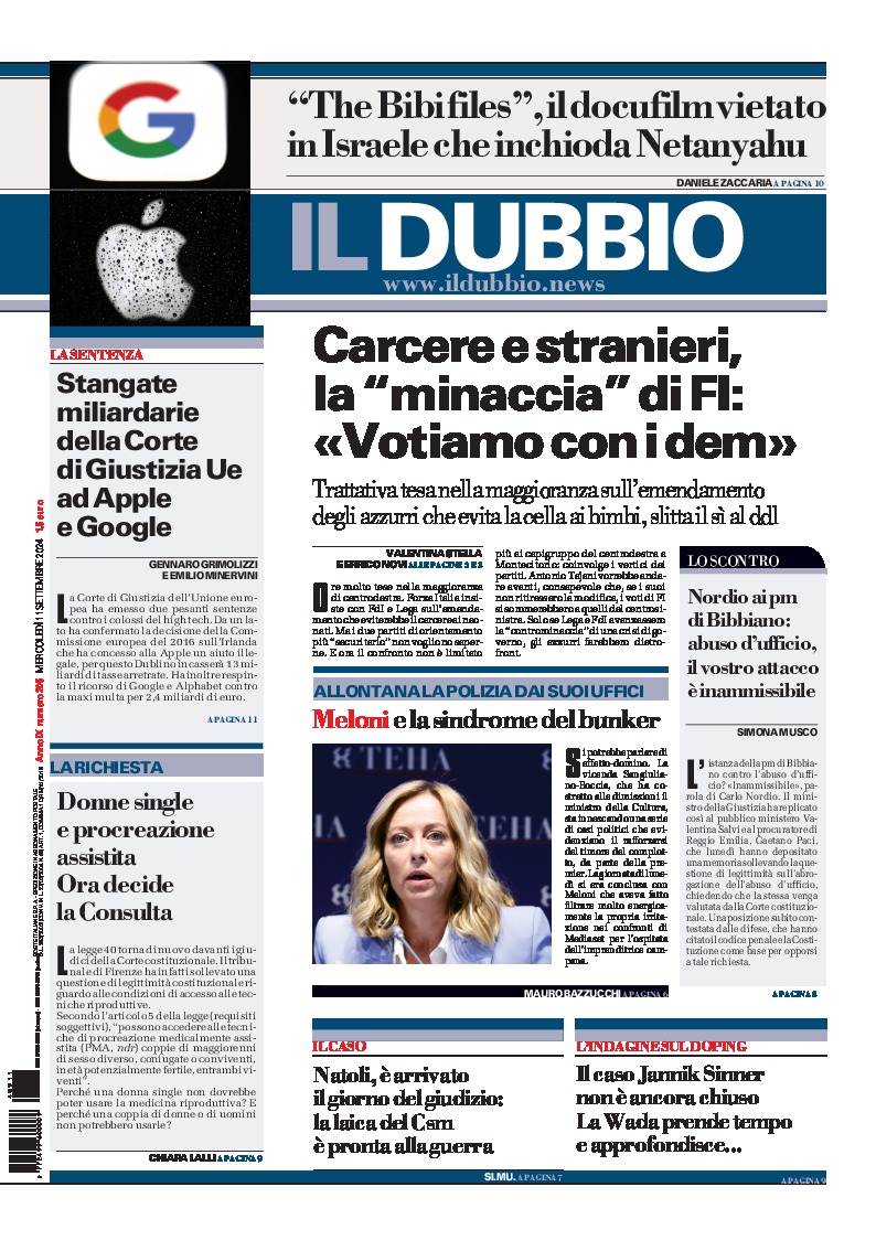 Prima-pagina-il-dubbio-oggi-edizione-di-oggi-20240911