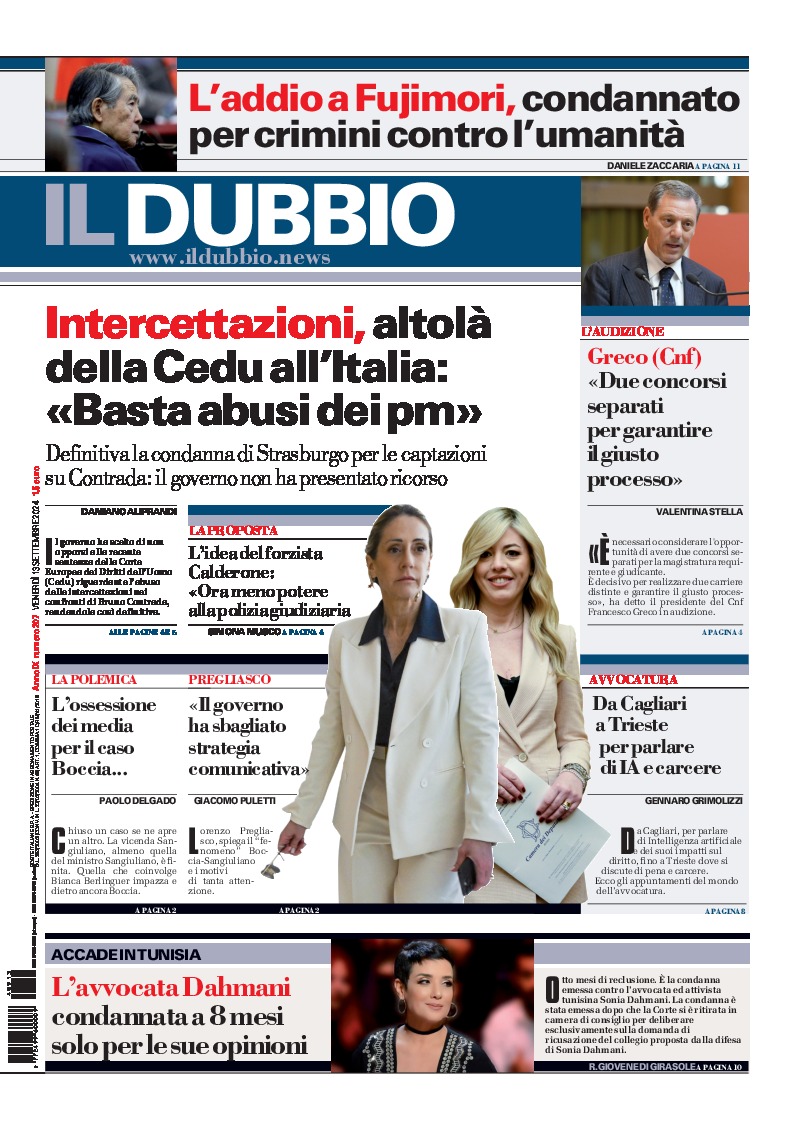 Prima-pagina-il-dubbio-oggi-edizione-di-oggi-20240913