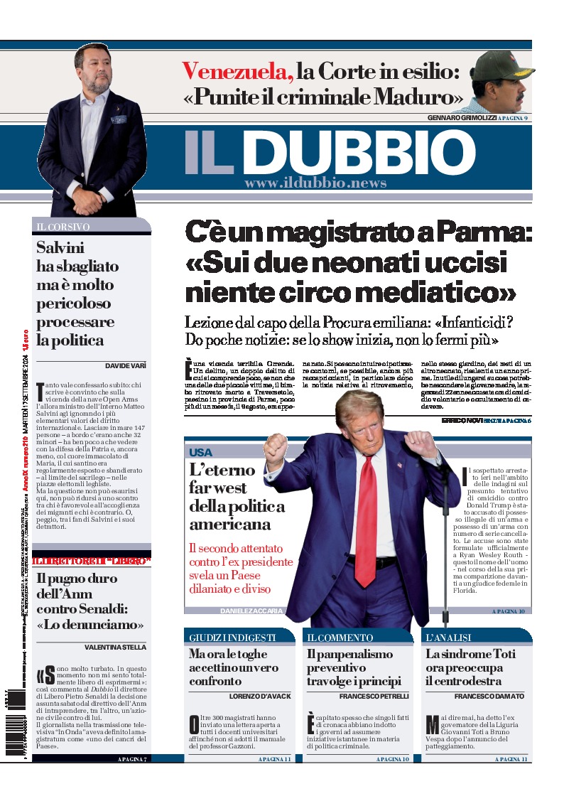 Prima-pagina-il-dubbio-oggi-edizione-di-oggi-20240917