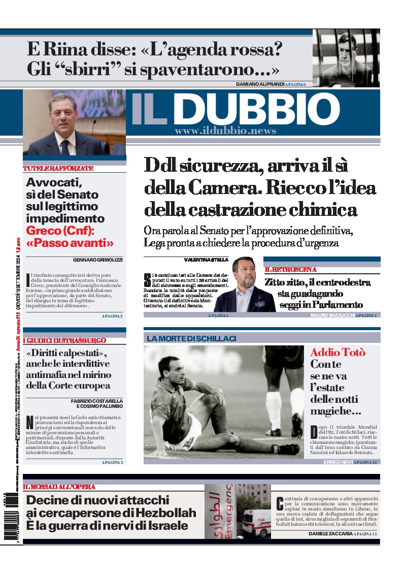 Prima-pagina-il-dubbio-oggi-edizione-di-oggi-20240919