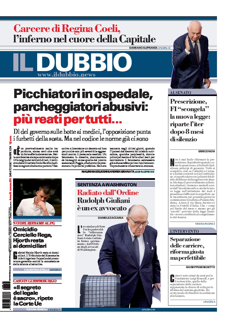 Prima-pagina-il-dubbio-oggi-edizione-di-oggi-20240928