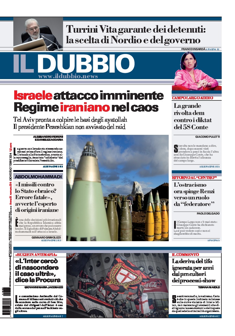 Prima-pagina-il-dubbio-oggi-edizione-di-oggi-20241003