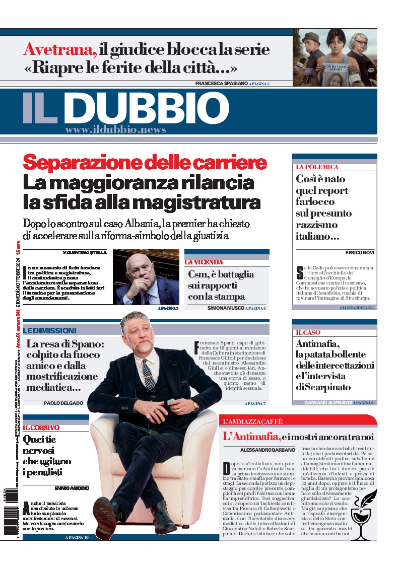 Prima-pagina-il-dubbio-oggi-edizione-di-oggi-20241024