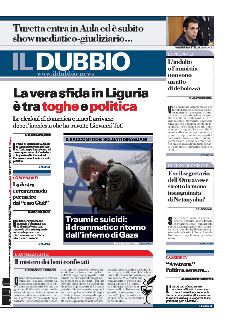 Prima-pagina-il-dubbio-oggi-edizione-di-oggi-20241026