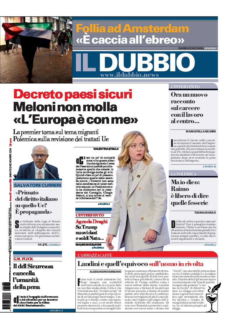 Prima-pagina-il-dubbio-oggi-edizione-di-oggi-20241109