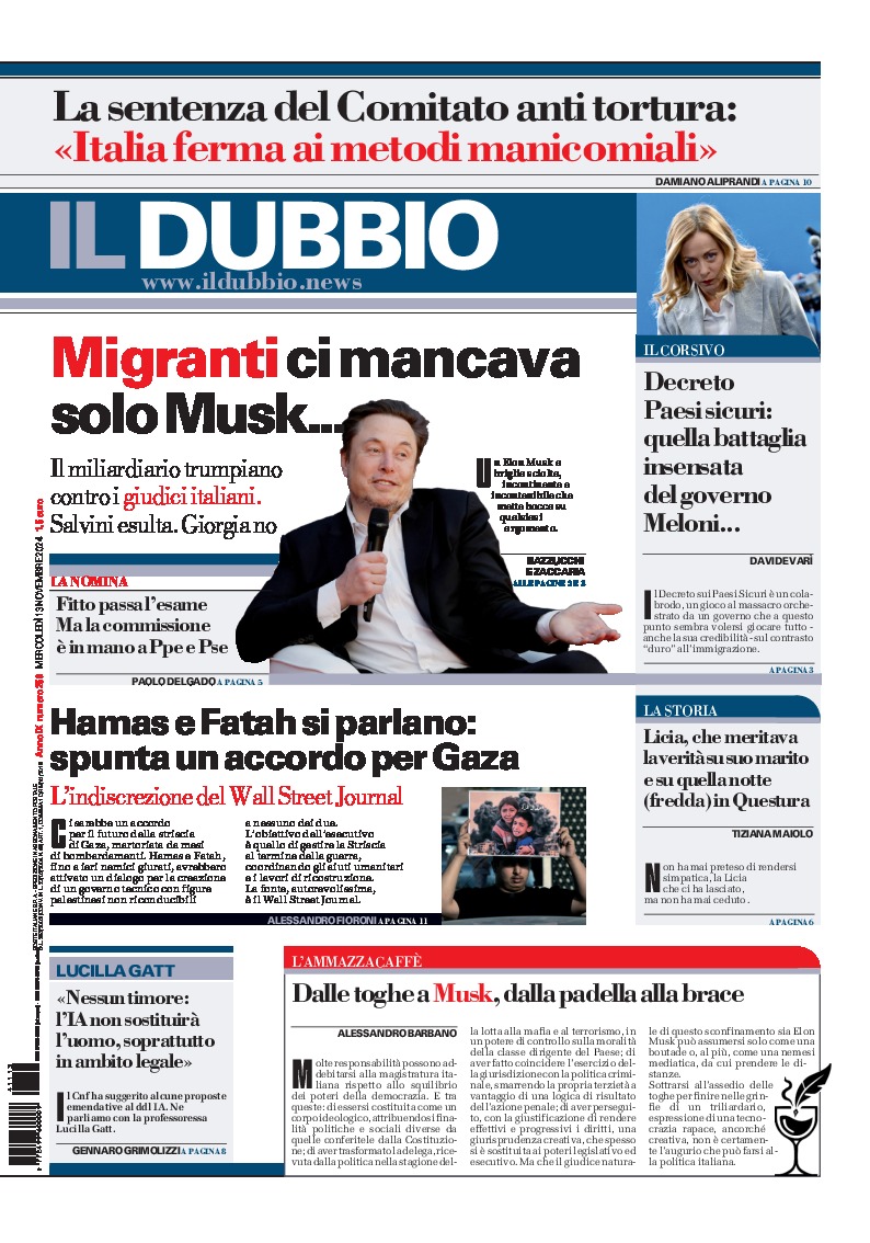 Prima-pagina-il-dubbio-oggi-edizione-di-oggi-20241113