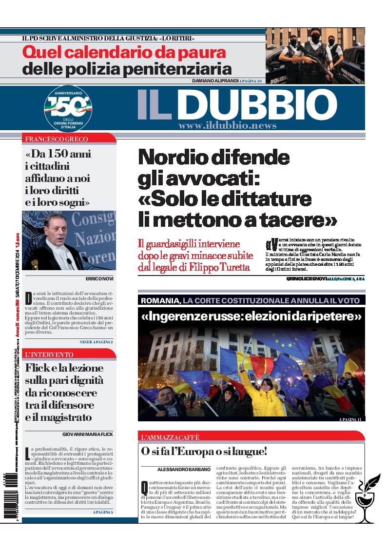 Prima-pagina-il-dubbio-oggi-edizione-di-oggi-20241207