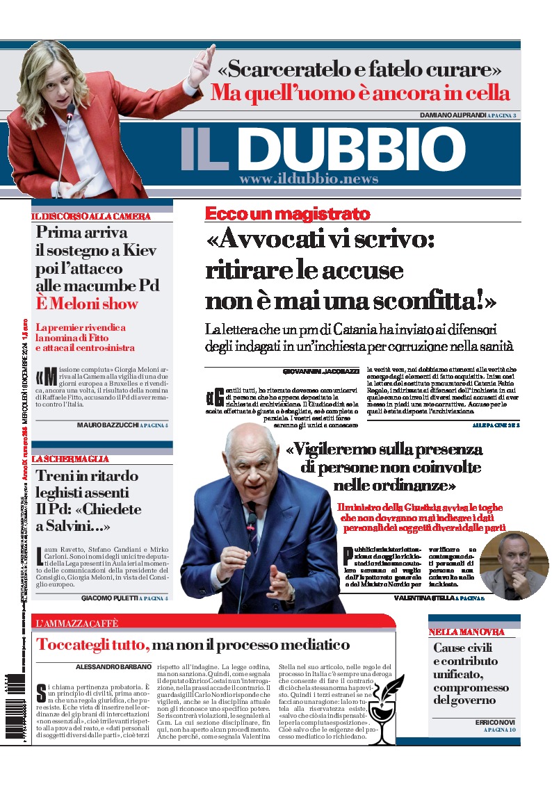 Prima-pagina-il-dubbio-oggi-edizione-di-oggi-20241218