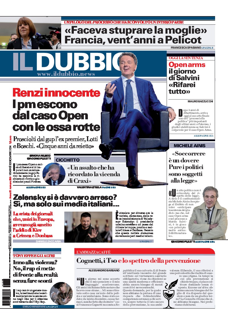 Prima-pagina-il-dubbio-oggi-edizione-di-oggi-20241220