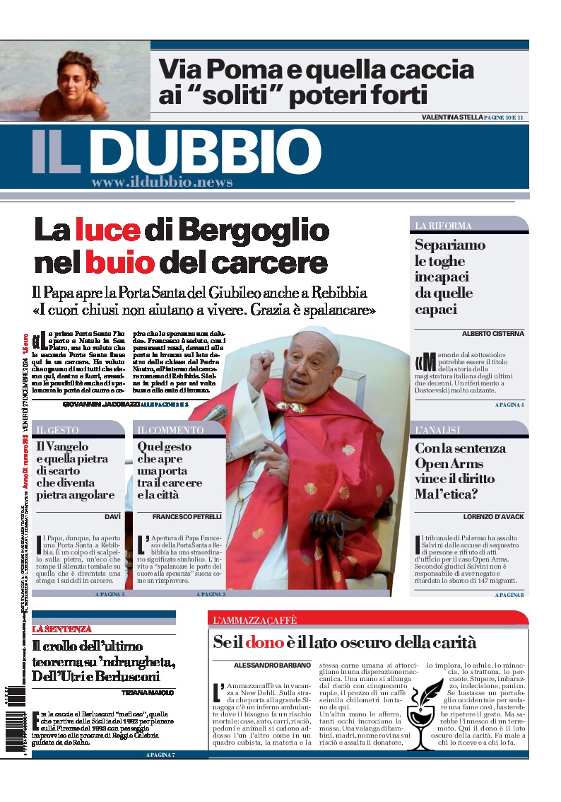 Prima-pagina-il-dubbio-oggi-edizione-di-oggi-20241227