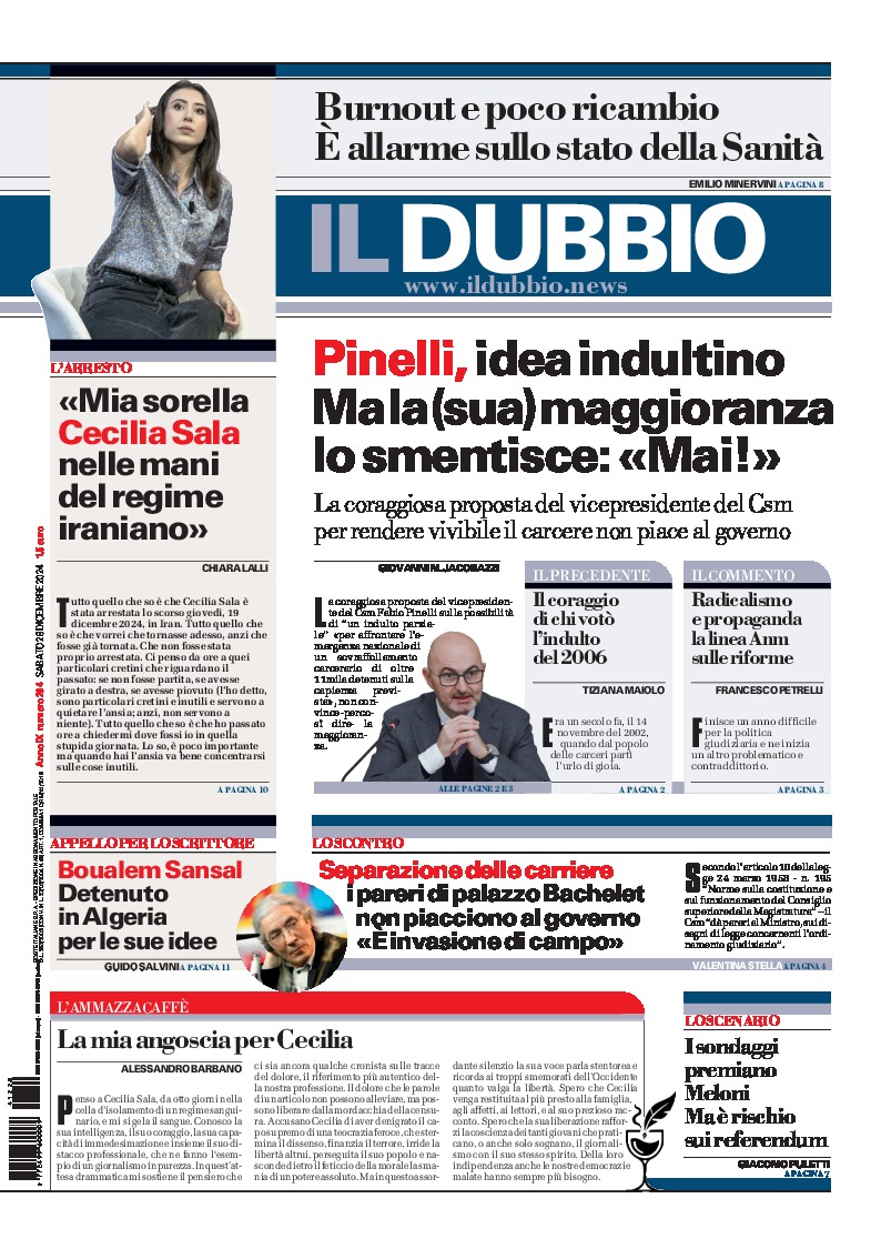 Prima-pagina-il-dubbio-oggi-edizione-di-oggi-20241228