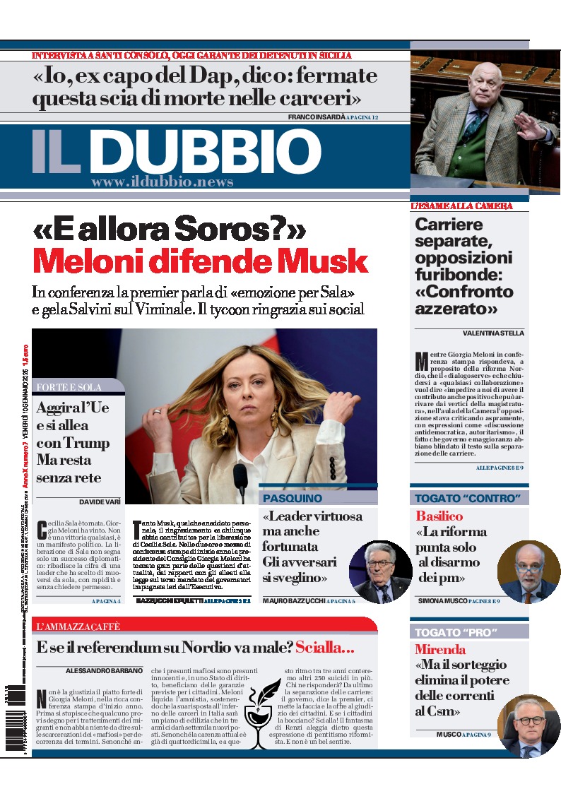 Prima-pagina-il-dubbio-oggi-edizione-di-oggi-20250110