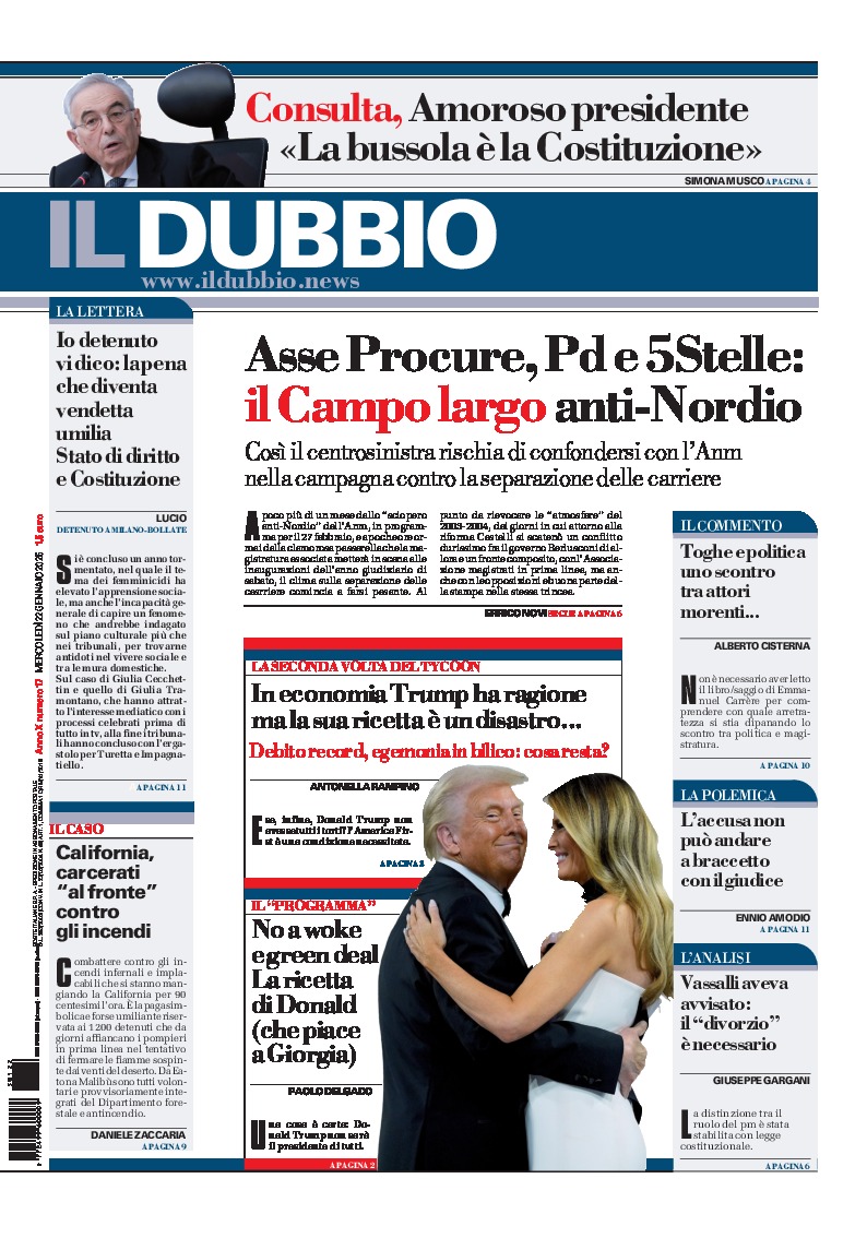 Prima-pagina-il-dubbio-oggi-edizione-di-oggi-20250122