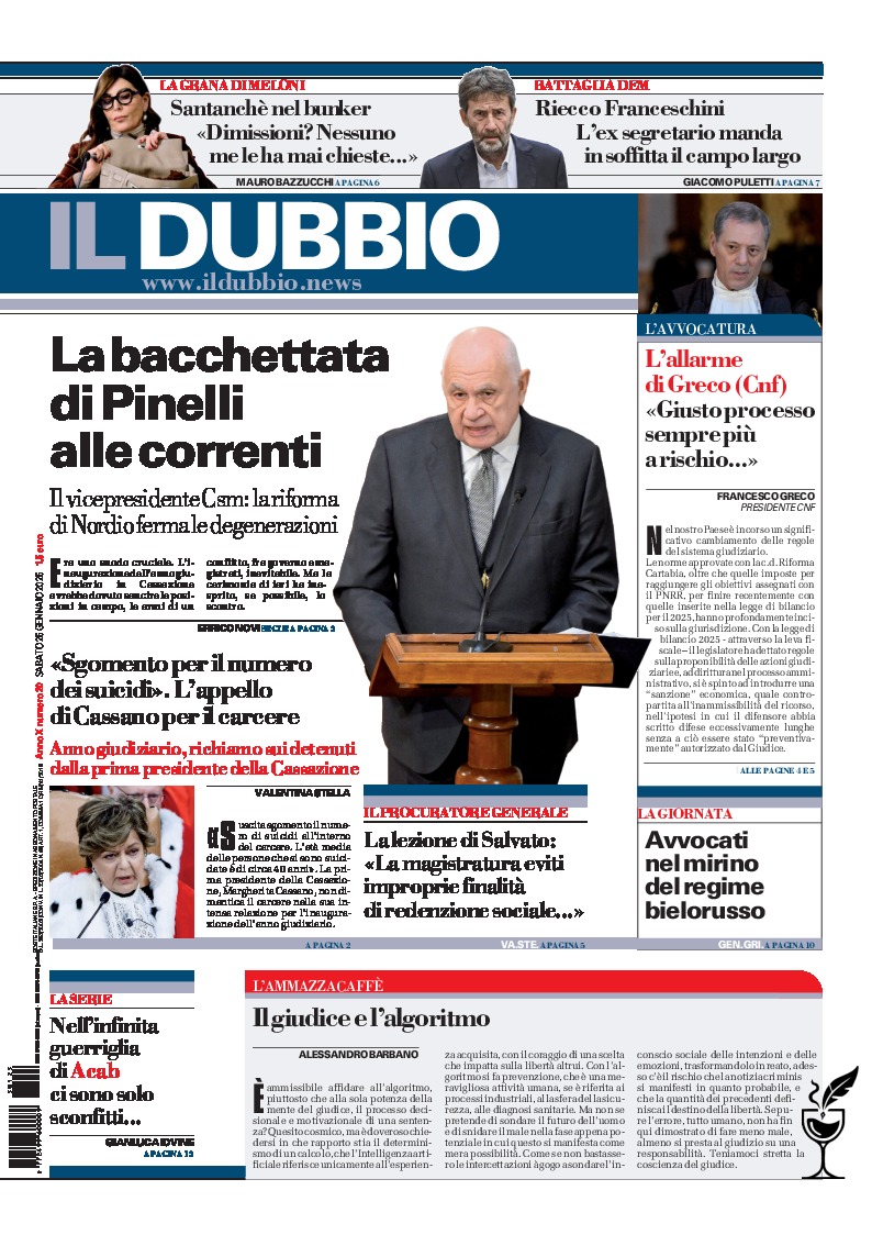 Prima-pagina-il-dubbio-oggi-edizione-di-oggi-20250125