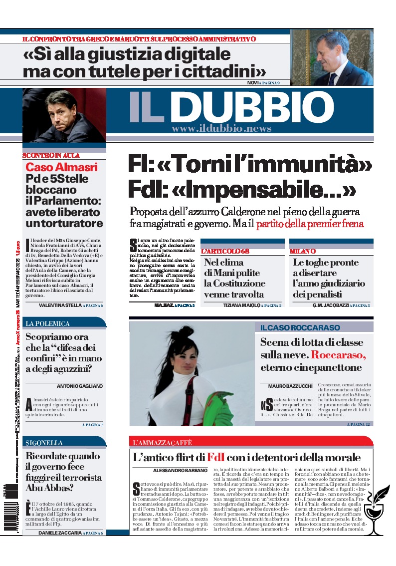 Prima-pagina-il-dubbio-oggi-edizione-di-oggi-20250204