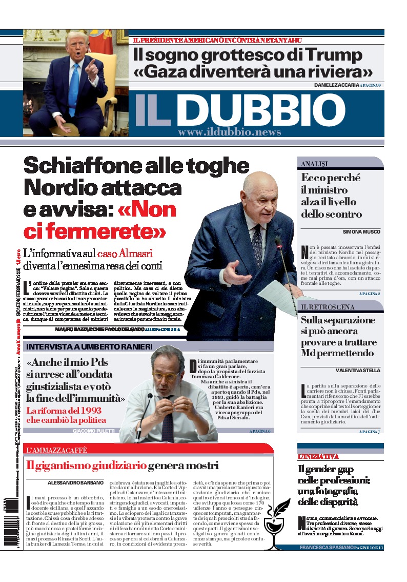 Prima-pagina-il-dubbio-oggi-edizione-di-oggi-20250206